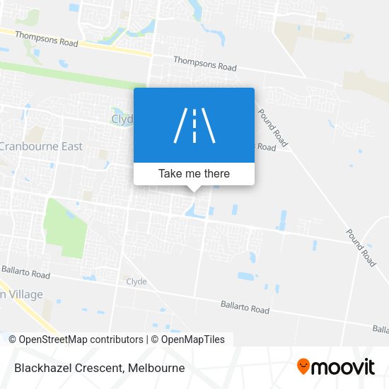 Blackhazel Crescent map