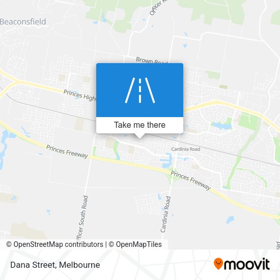 Dana Street map