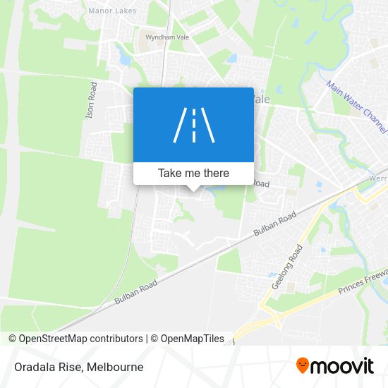 Oradala Rise map