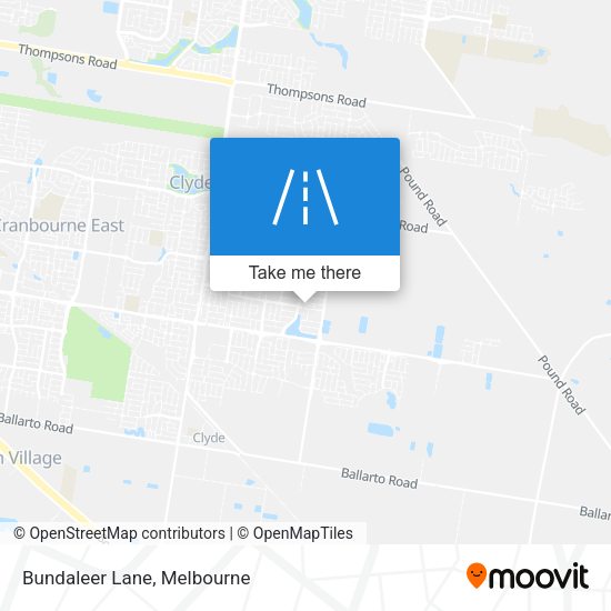 Bundaleer Lane map