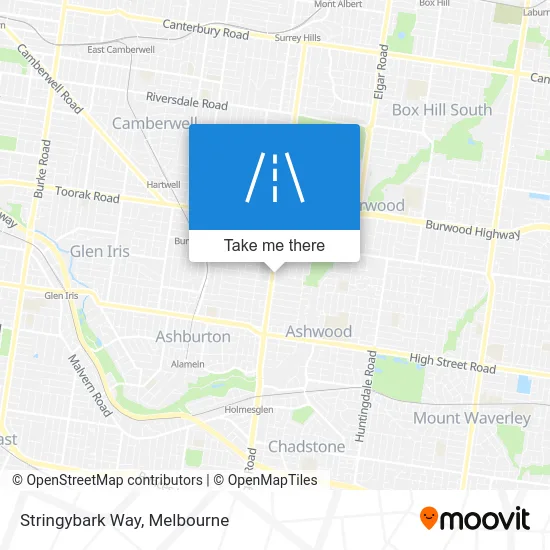 Mapa Stringybark Way