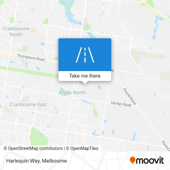 Harlequin Way map