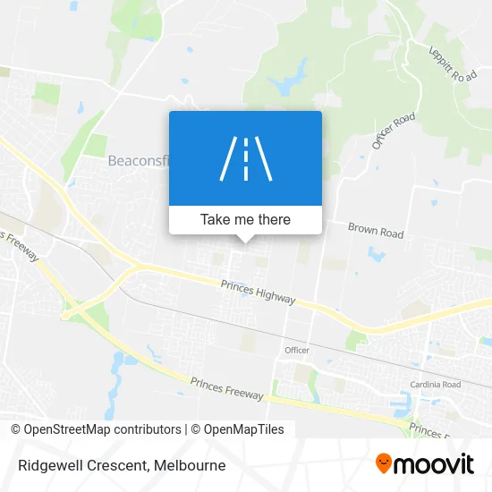 Mapa Ridgewell Crescent