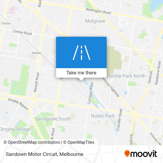 Sandown Motor Circuit map