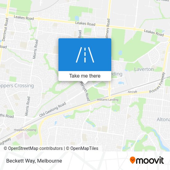 Beckett Way map