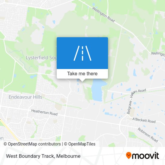 West Boundary Track map