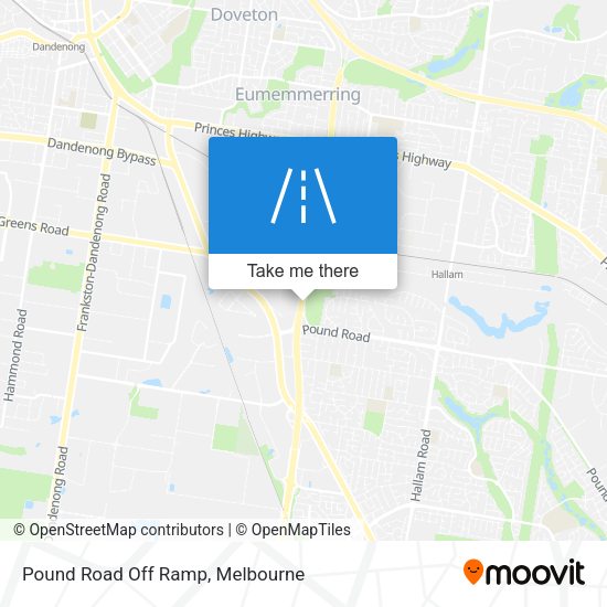 Pound Road Off Ramp map