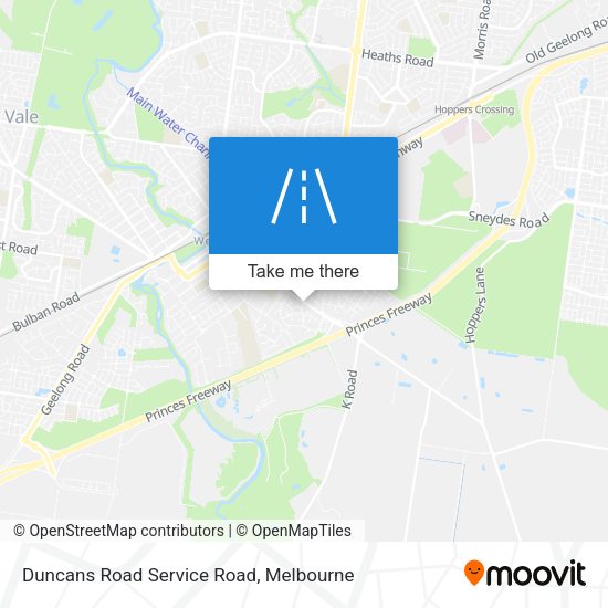 Duncans Road Service Road map