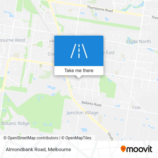 Almondbank Road map