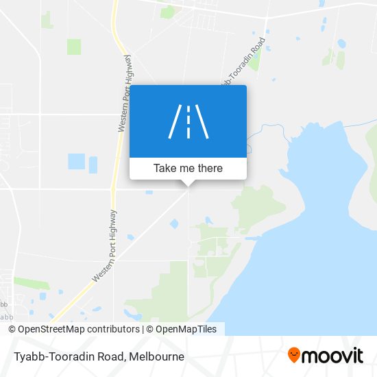 Tyabb-Tooradin Road map