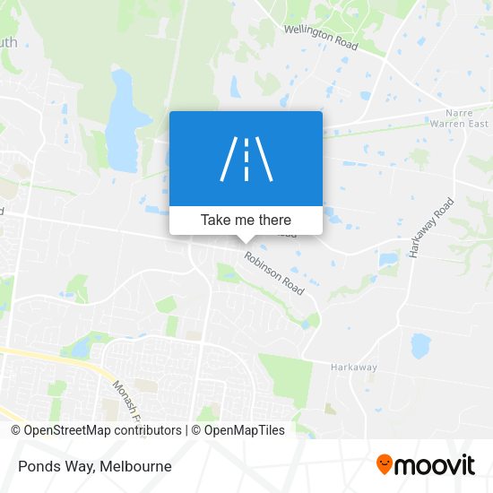 Ponds Way map