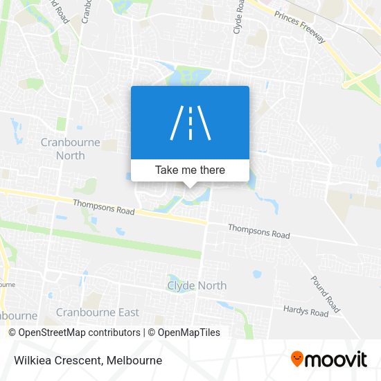 Wilkiea Crescent map