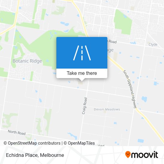 Echidna Place map