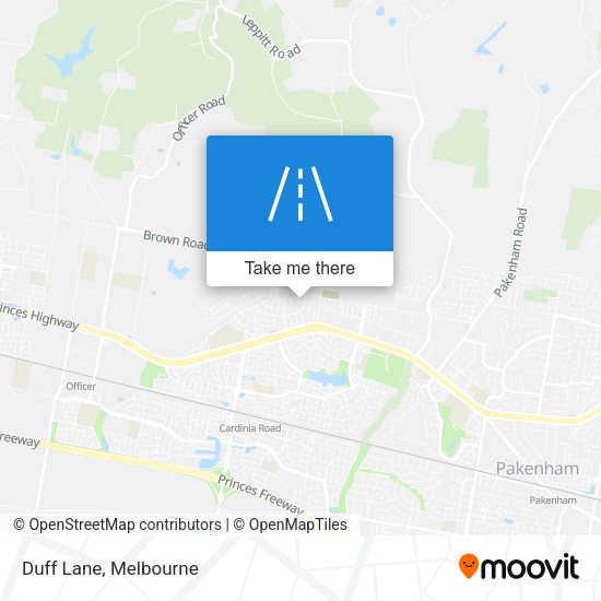 Duff Lane map