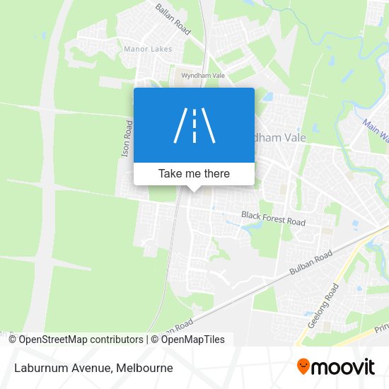 Laburnum Avenue map