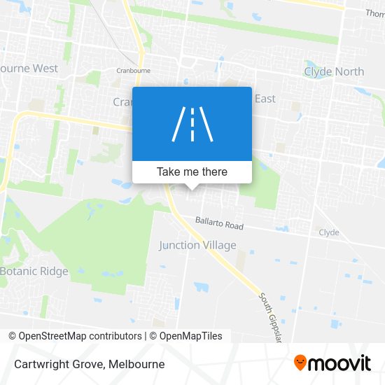 How to get to Cartwright Grove, Cranbourne East Bal by bus or train?