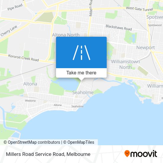 Millers Road Service Road map
