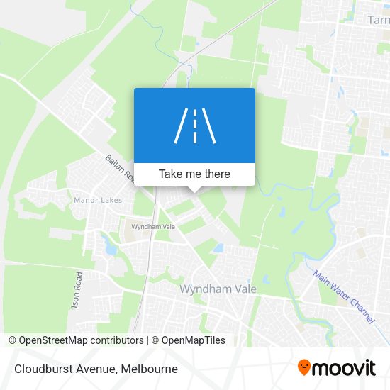 Cloudburst Avenue map