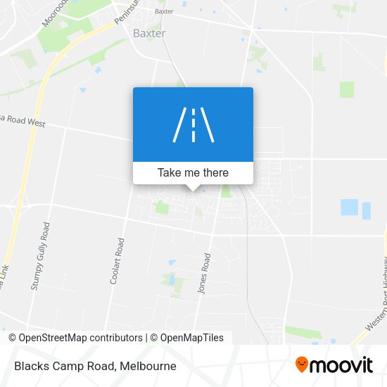 Blacks Camp Road map