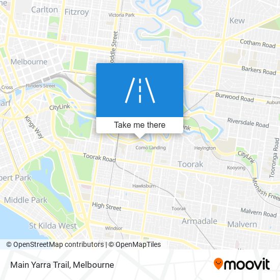 Main Yarra Trail map