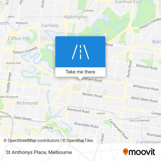 St Anthonys Place map