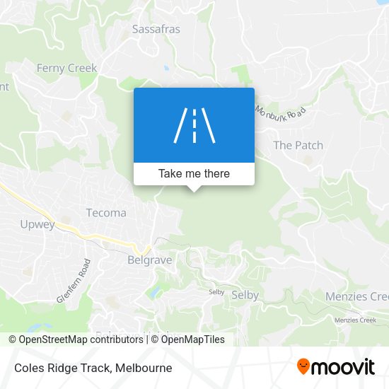 Coles Ridge Track map