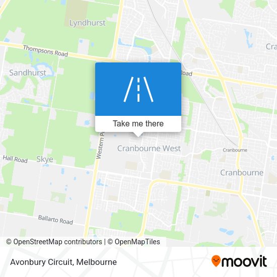 Avonbury Circuit map