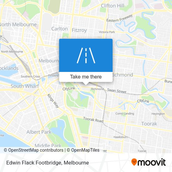 Edwin Flack Footbridge map