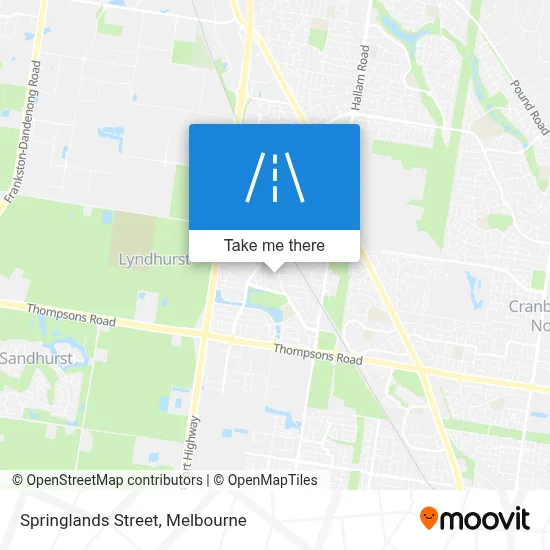 Mapa Springlands Street