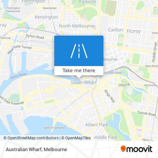 Mapa Australian Wharf