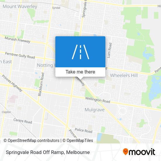 Springvale Road Off Ramp map