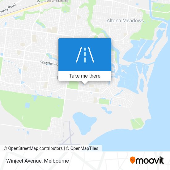 Winjeel Avenue map