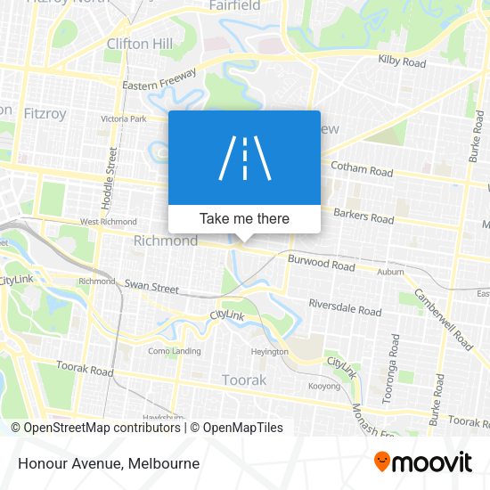 Honour Avenue map