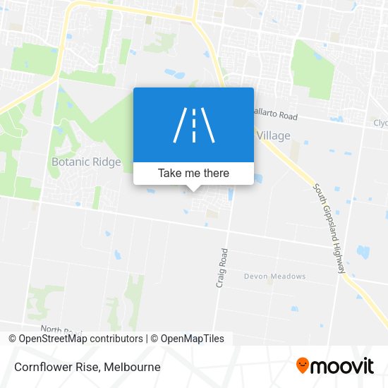 Cornflower Rise map