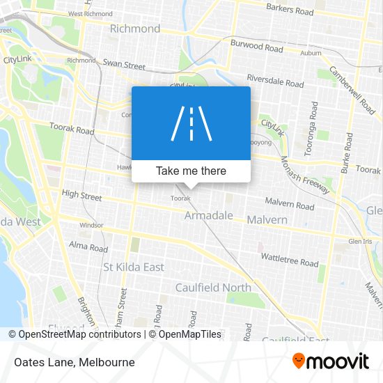 Oates Lane map