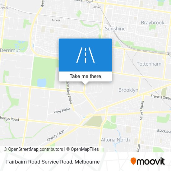 Fairbairn Road Service Road map
