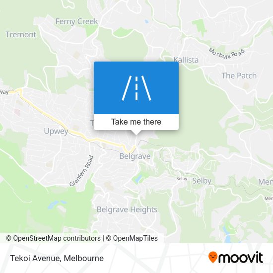 Tekoi Avenue map