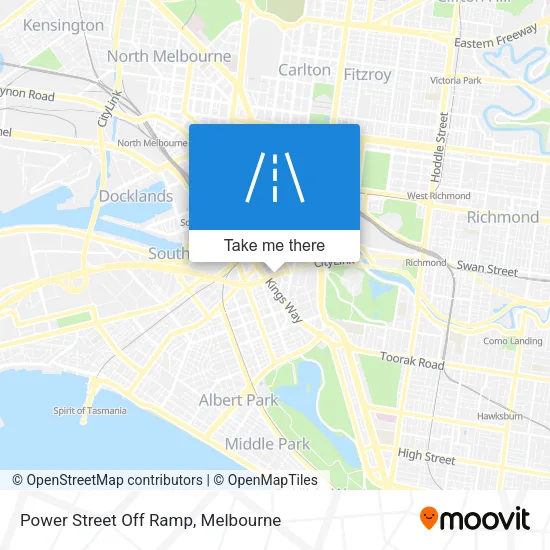 Power Street Off Ramp map