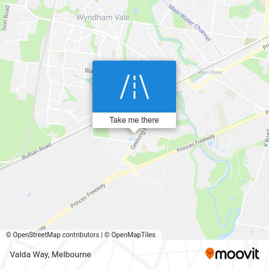 Valda Way map