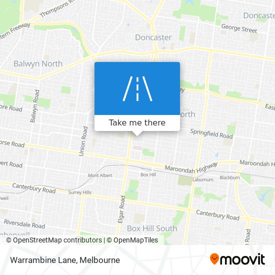 Mapa Warrambine Lane