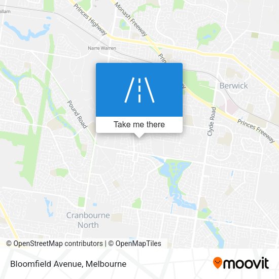 Bloomfield Avenue map