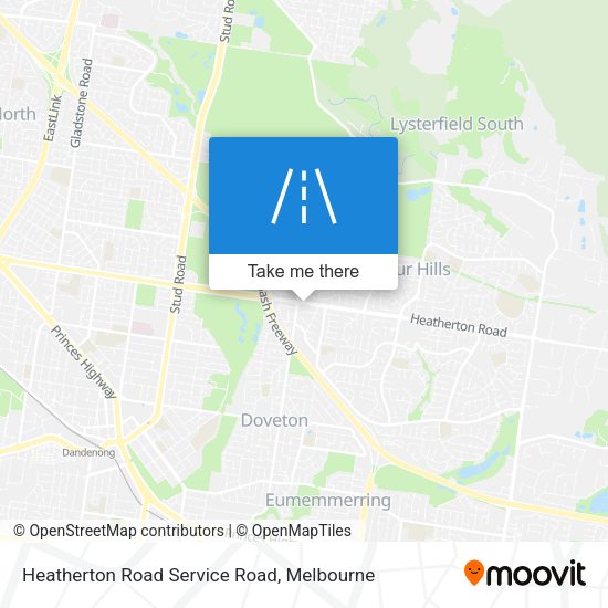 Heatherton Road Service Road map