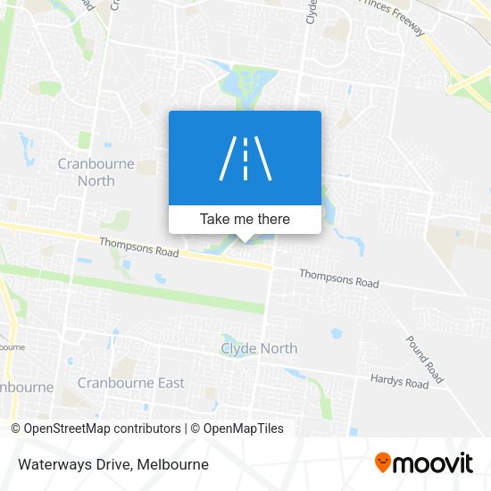 Waterways Drive map