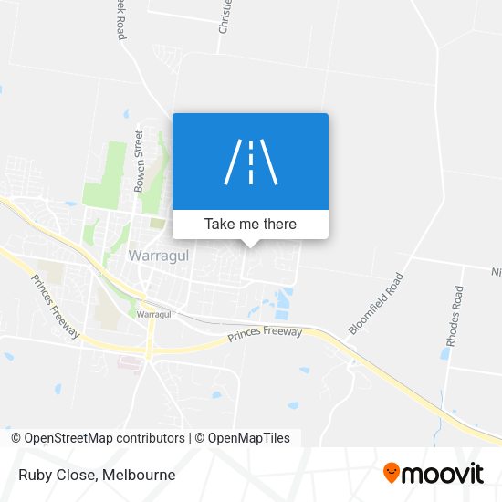 Ruby Close map