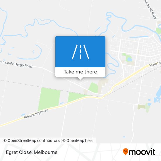 Egret Close map