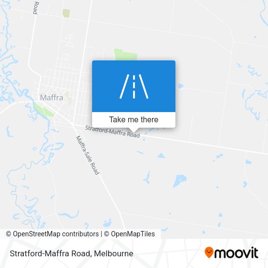 Stratford-Maffra Road map