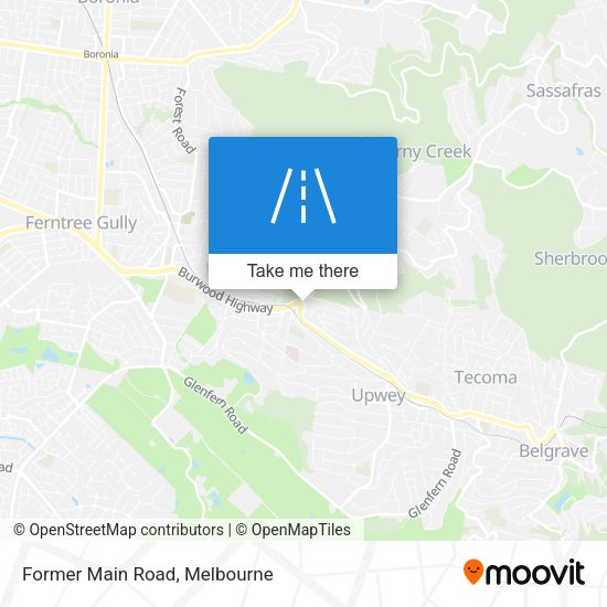 Former Main Road map