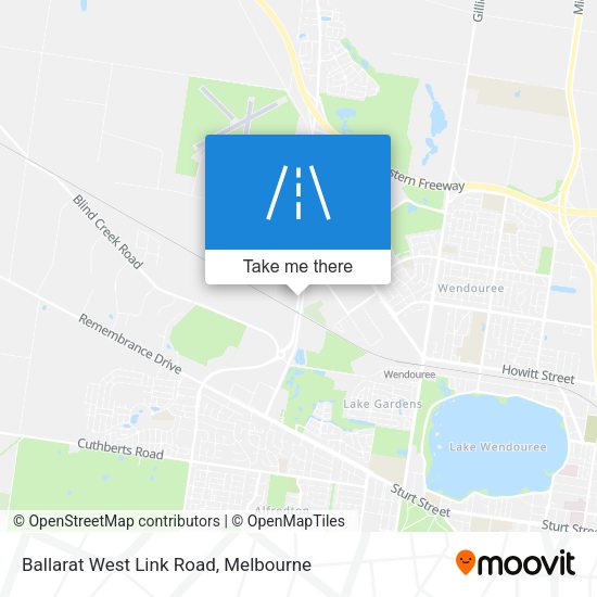 Ballarat West Link Road map