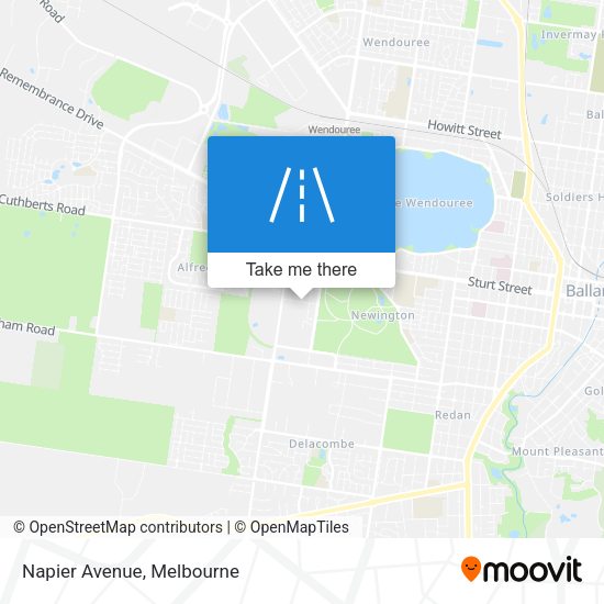 Napier Avenue map