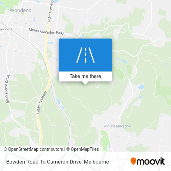 Bawden Road To Cameron Drive map